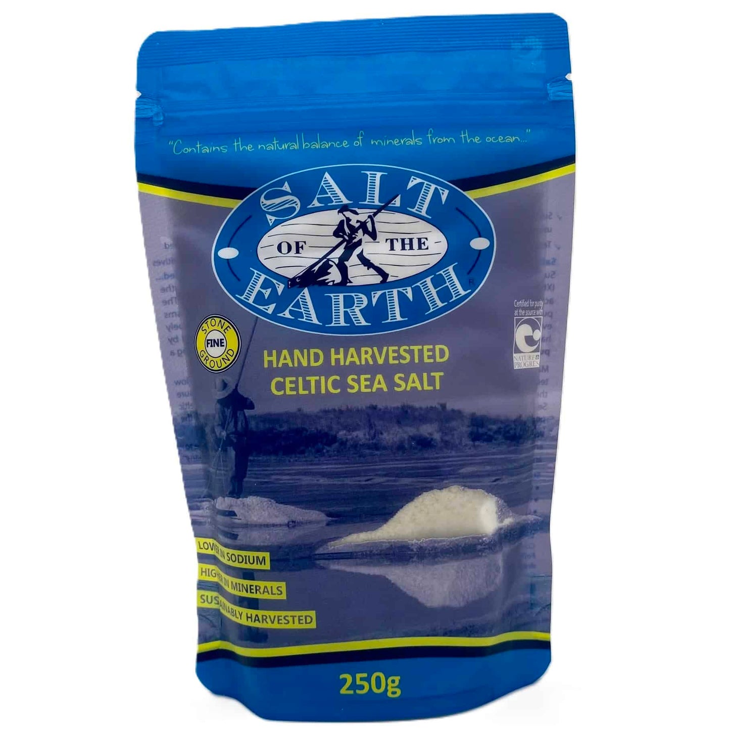 Salt Of The Earth Hand Harvested Celtic Sea Salt FINE 250g