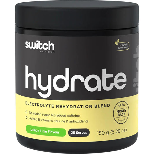Switch Nutrition Hydrate Electrolyte & Rehydration Lemon Lime 150g