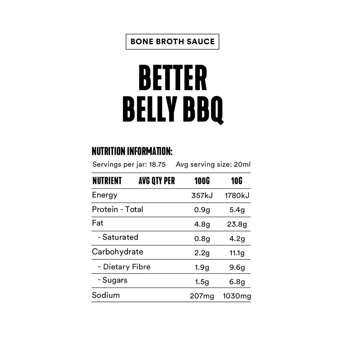 Gevity Rx Bone Broth Better Belly BBQ Pouch 200ml