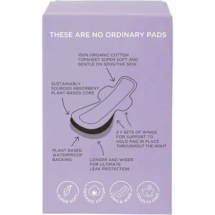 Tom Organic Pads Overnight 8 Pack