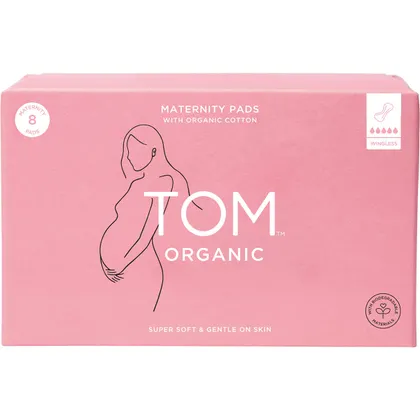 TOM Organic Maternity Pads Wingless 8pk