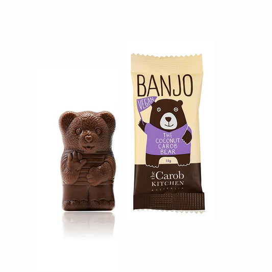 The Carob Kitchen Carob Banjo Bear Vegan Coconut 15g