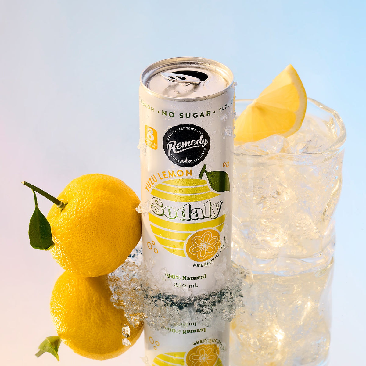 Remedy Sodaly Yuzu Lemon can pack shot