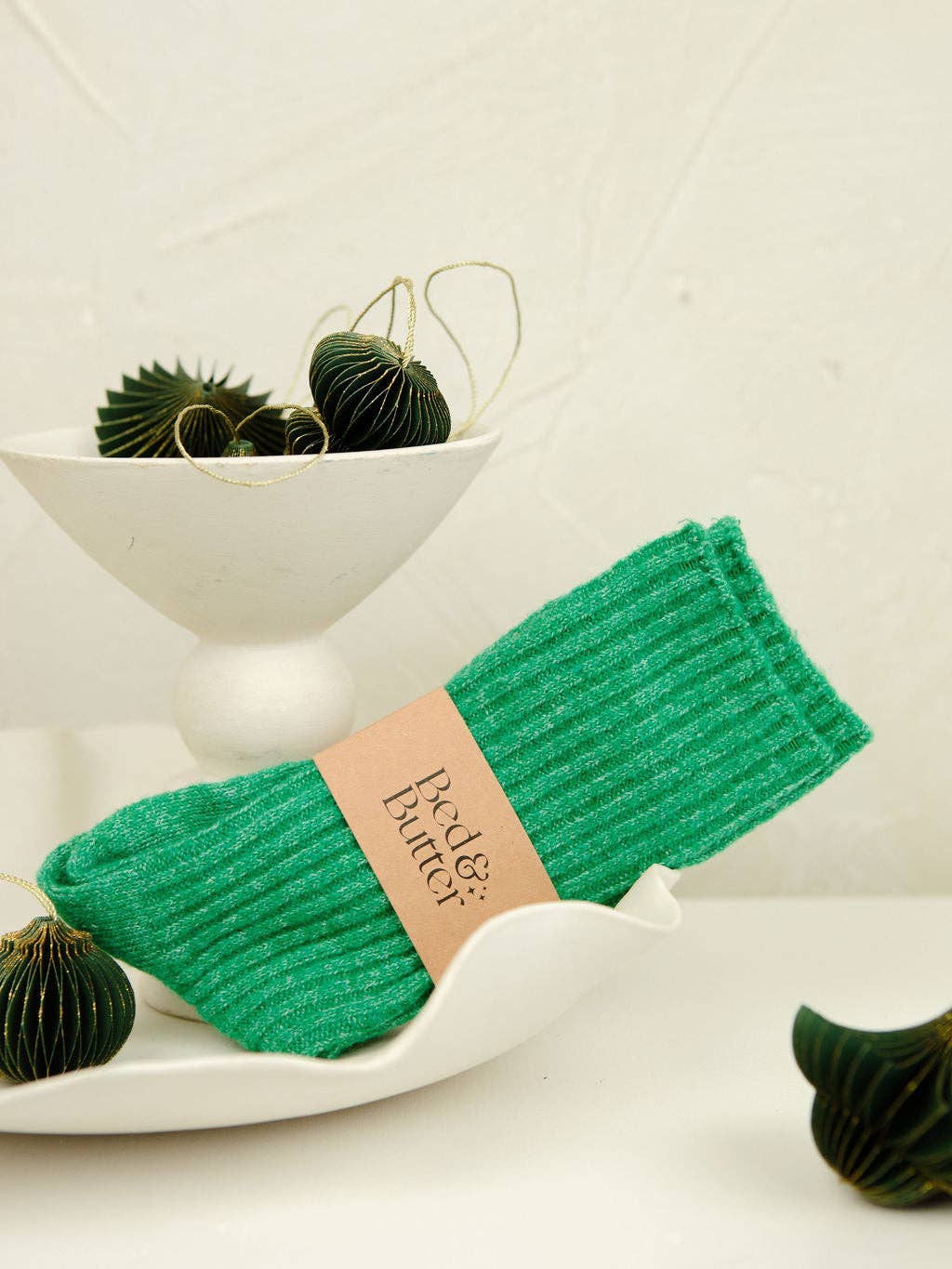 Bed & Butter Socks Lite Green  L/XL