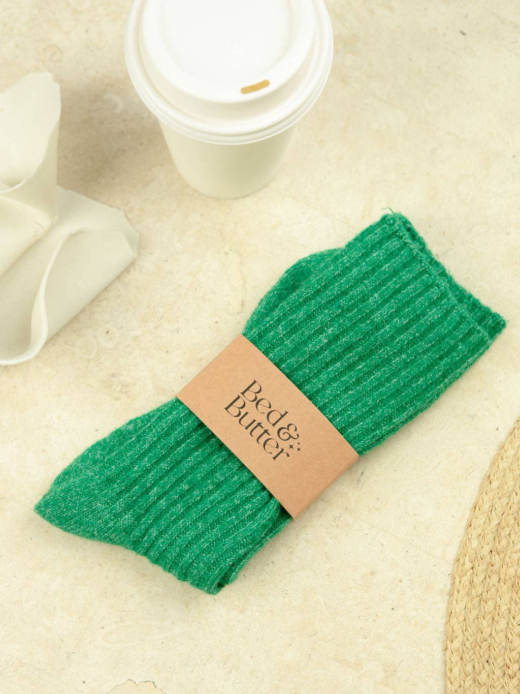 Bed & Butter Socks Lite Green  L/XL