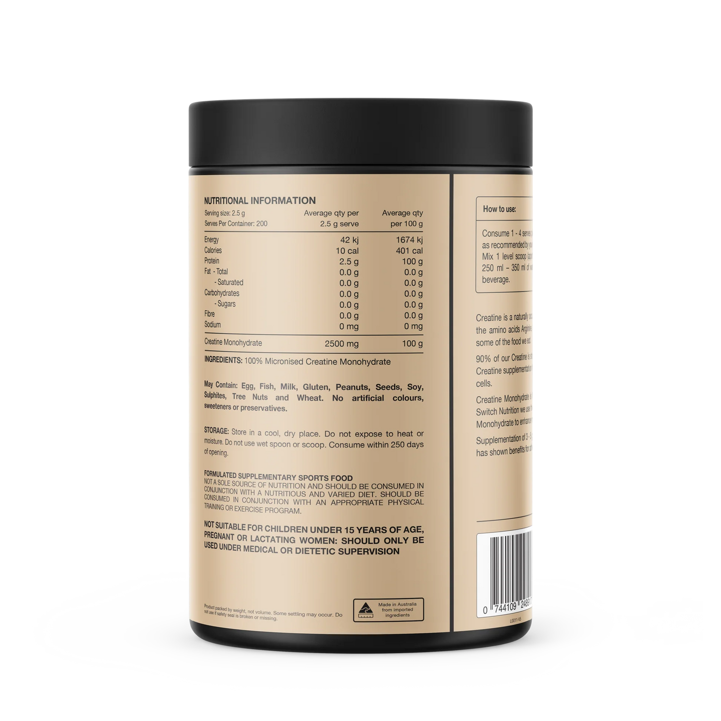 Switch Creatine Monohydrate 500g