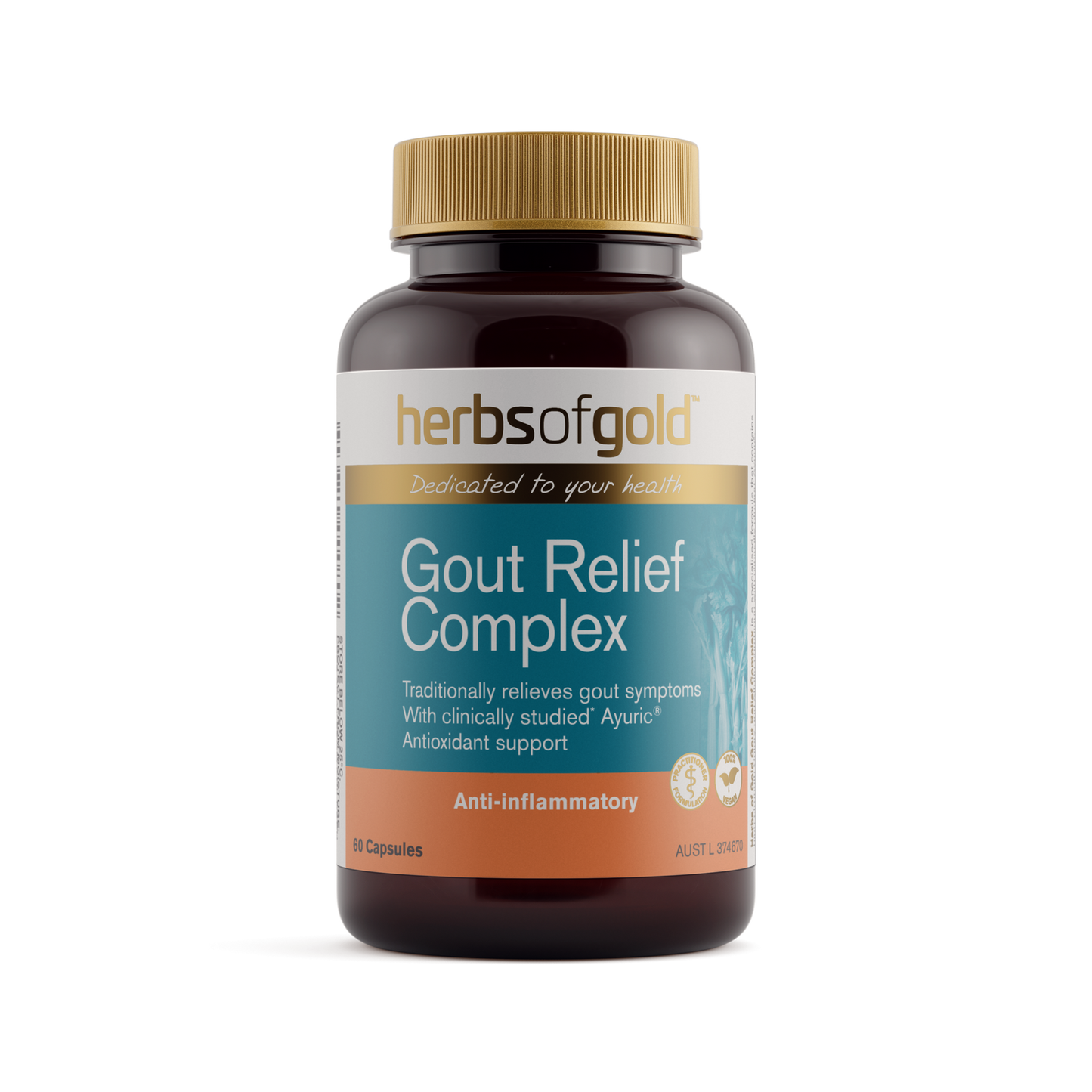 Herbs of Gold Gout Relief Complex 60 Capsules