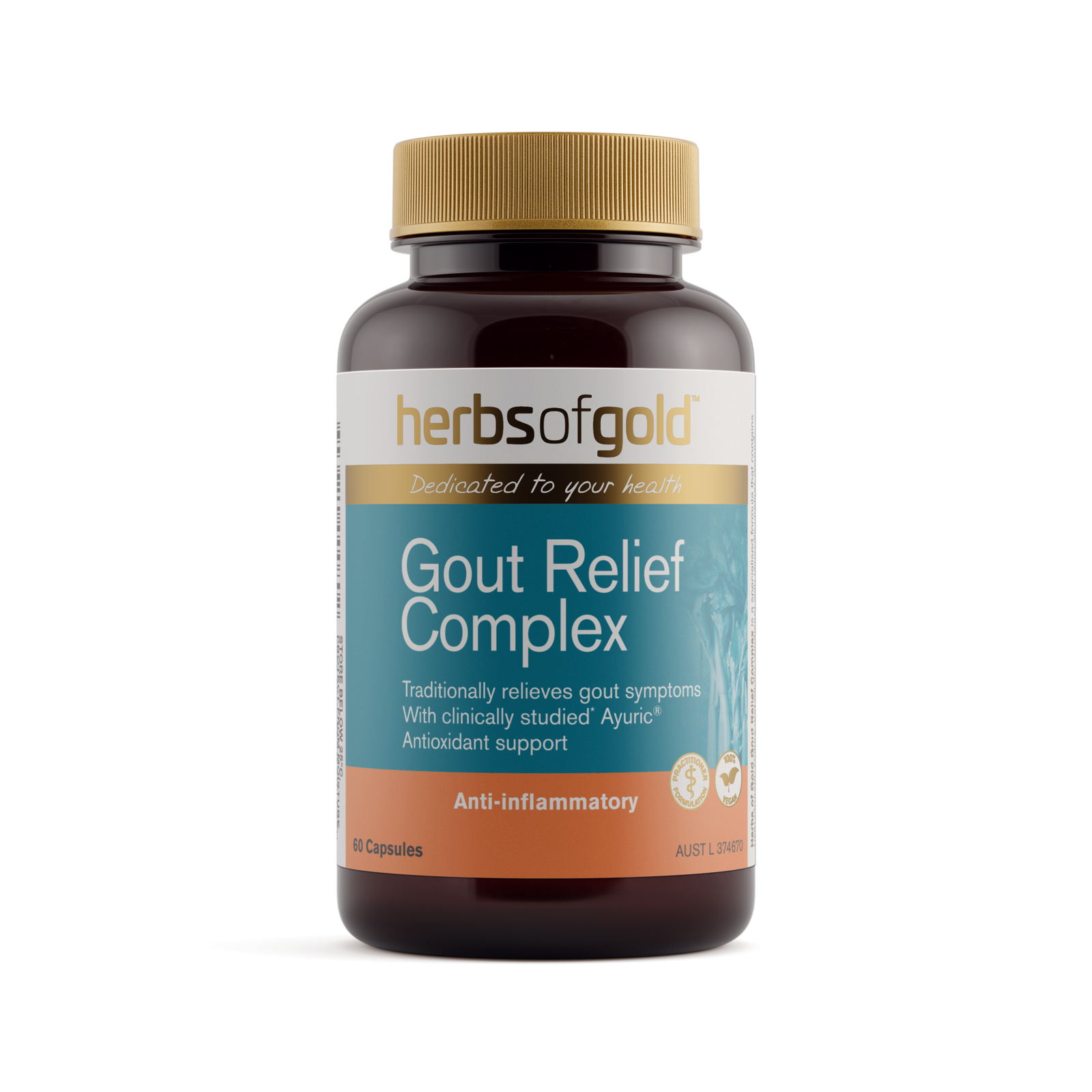 Herbs of Gold Gout Relief Complex 60 Capsules