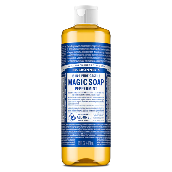 Dr Bronners Pure Castile Soap Peppermint 473ml