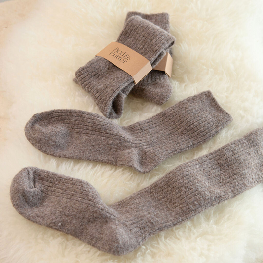 Bed & Butter Knee High Socks Light Choccy L/XL