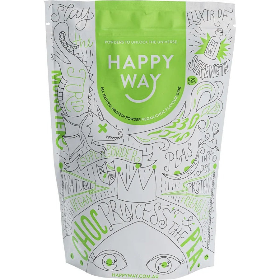 Happy Way Vegan Protein Powder Choc 500g