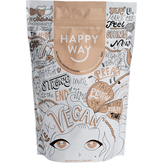 Happy Way Vegan Protein Powder Vanilla 500g