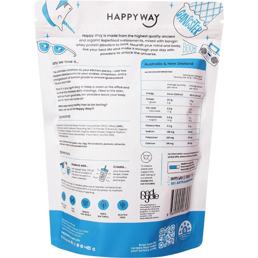 Happy Way Whey Protein Powder Vanilla 500g