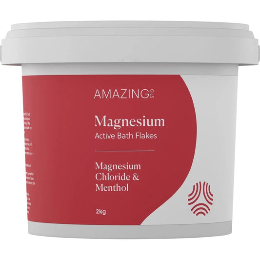 Amazing Oils Magnesium Active Bath Flakes Mag Chloride & Menthol 2kg