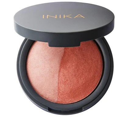 INIKA Organic Mineral Baked Blush Duo Burnt Peach