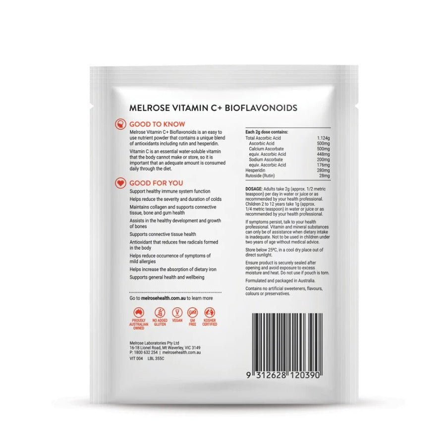 Melrose Vitamin C Plus Bioflavonoids Orange Flavoured 100g