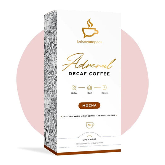 Before You Speak Adrenal Decaf Coffee Mocha 5g x 30 Pack