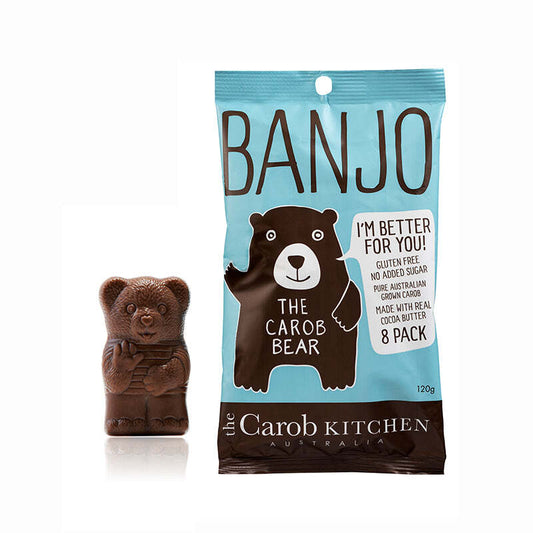 The Carob Kitchen Banjo Bear 8 Pack 120g Milk
