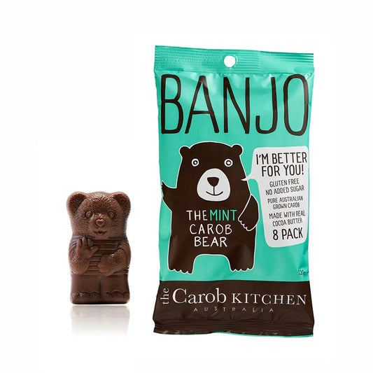 The Carob Kitchen Banjo Bear 8 Pack 120g Mint