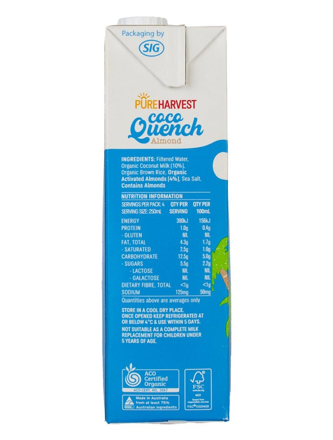 Pure Harvest Almond Quench Almond & Coconut 1L