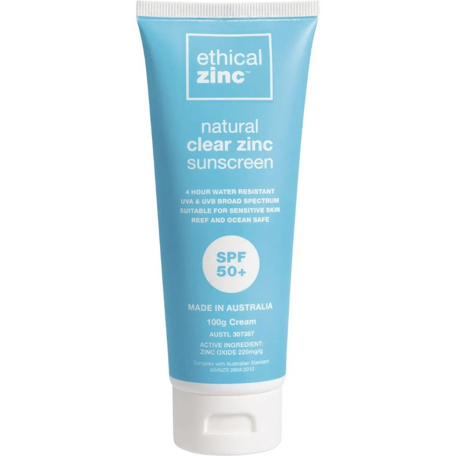 Ethical Zinc Natural Clear Zinc Sunscreen 100g