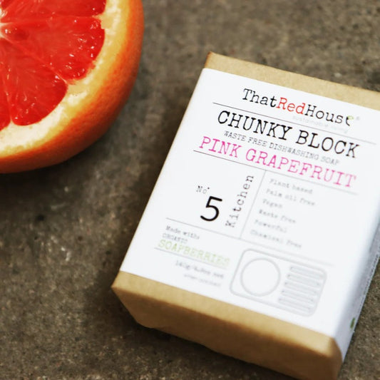 That Red House Chunky Block Dishwashing Soap Pink Grapefruit 140g