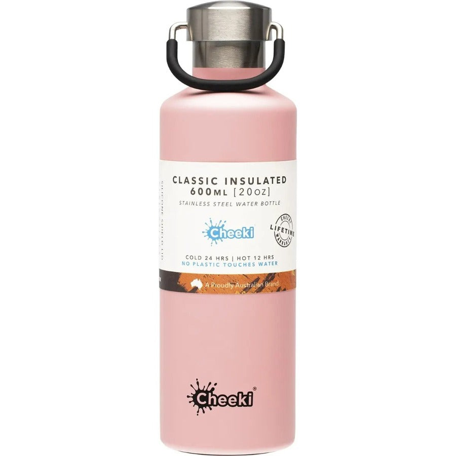 Cheeki Insulated Bottle Classic Pink 600ml