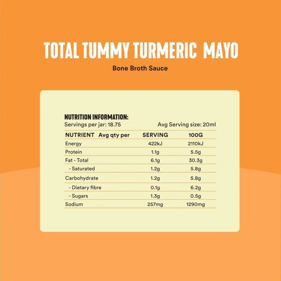 Gevity Rx Bone Broth Total Tummy Turmeric Mayo 375ml