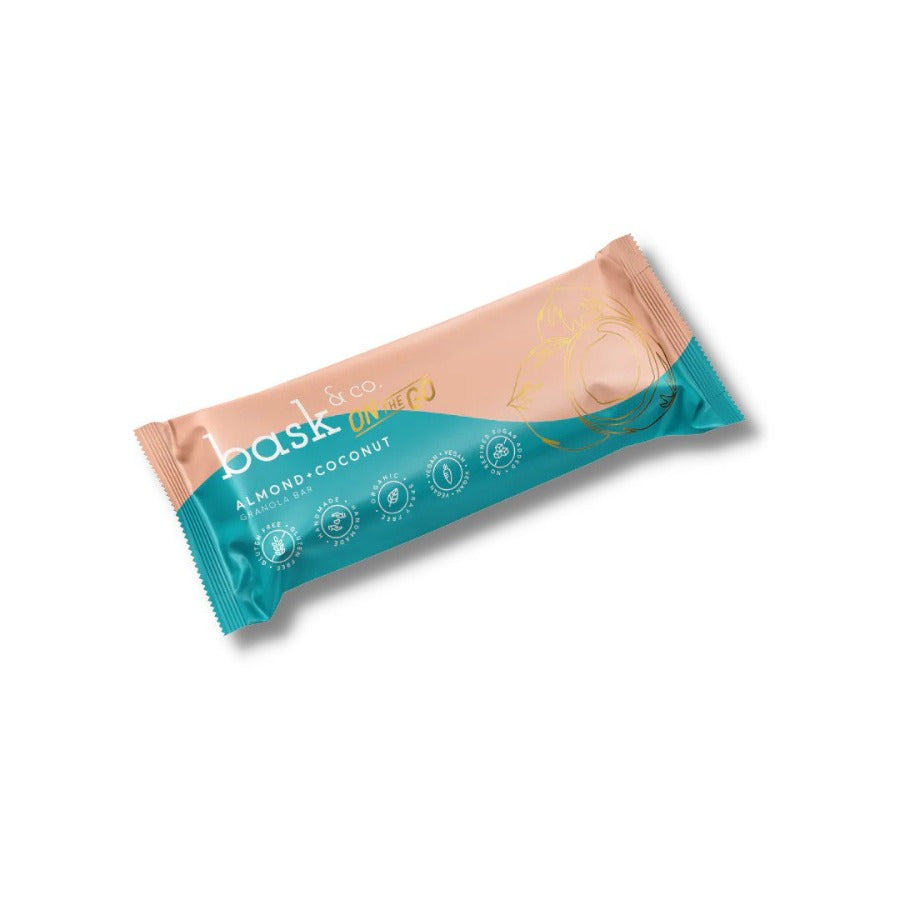 Bask & Co On The Go Bar Almond & Coconut Granola Bars 45g