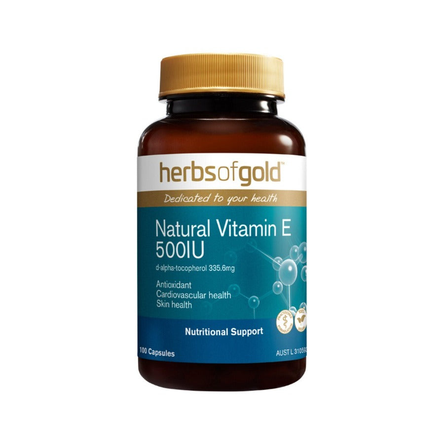 Herbs of Gold Natural Vitamin E 500IU 100c