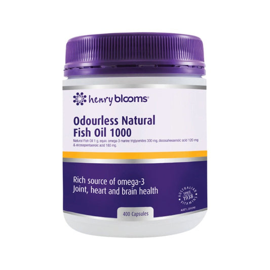 Henry Blooms Odourless Natural Fish Oil 1000 400c