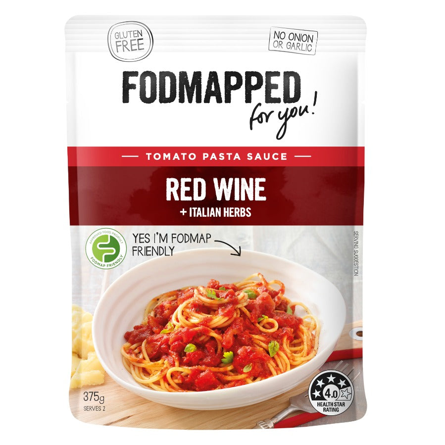 Fodmapped Pasta Sauce Red Wine 375g