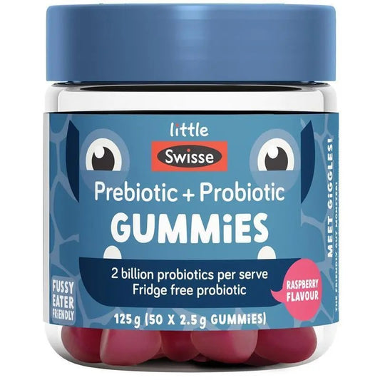 Little Swisse Prebiotic Probiotic Gummies Raspberry 2.5G x 50