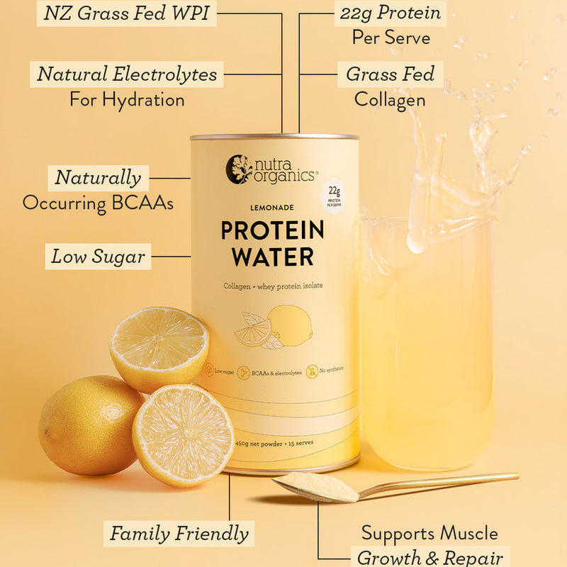Nutra Organics Protein Water 450g - Lemonade