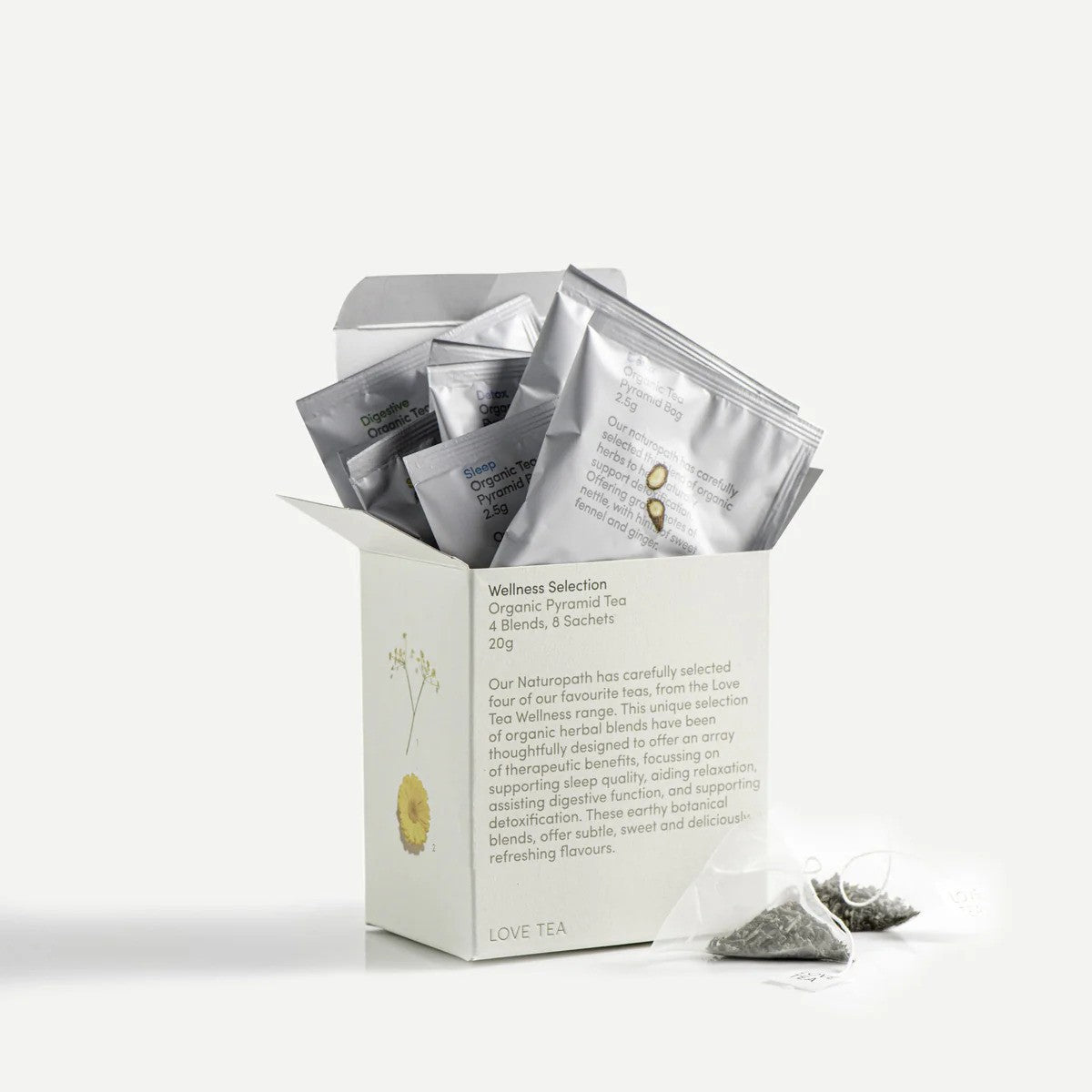Love Tea Organic Wellness Sample Selection 8 Sachets
