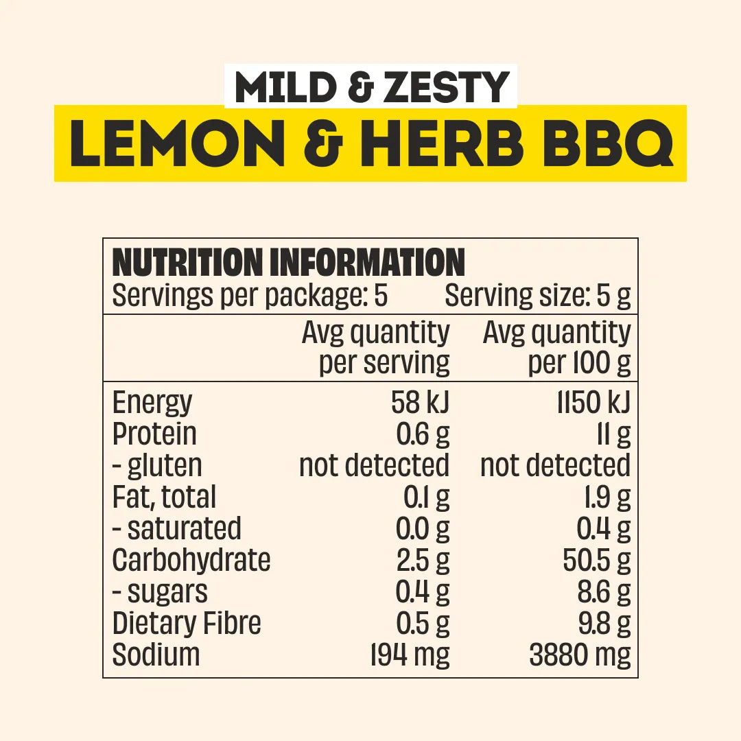 Mingle Sachet Lemon and Herb BBQ Rub 25g
