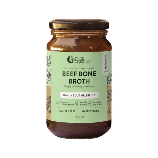 Nutra Organics Bone Broth Concentrate Beef Native Herbs 390g