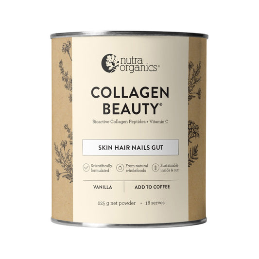 Nutra Organics Collagen Beauty (For Coffee) Vanilla 225g