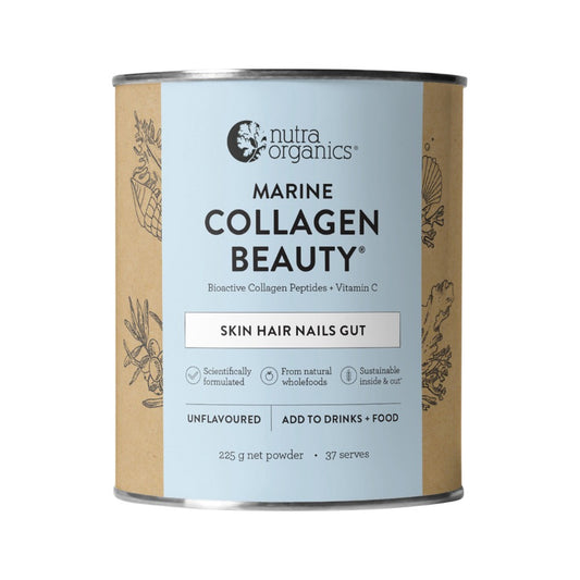 Nutra Organics Marine Collagen Beauty + Vitamin C Unflavoured 225g