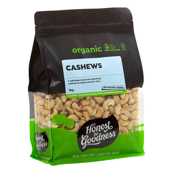 Honest to Goodness Organic Cashews 1KG