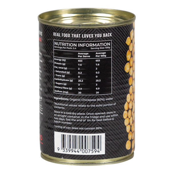 Honest To Goodness Organic Chickpeas 400g