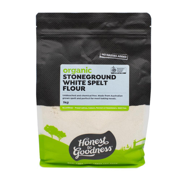 Honest to Goodness Organic Stoneground White Spelt Flour 1KG