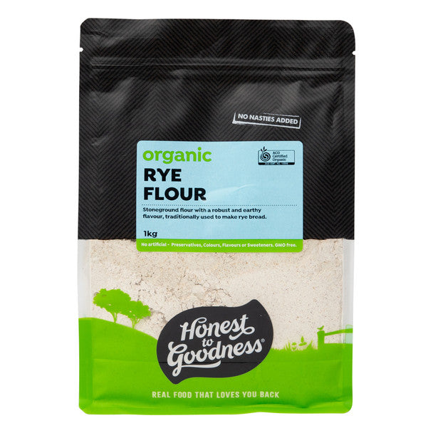 Honest to Goodness Organic Whole Rye Flour 1KG