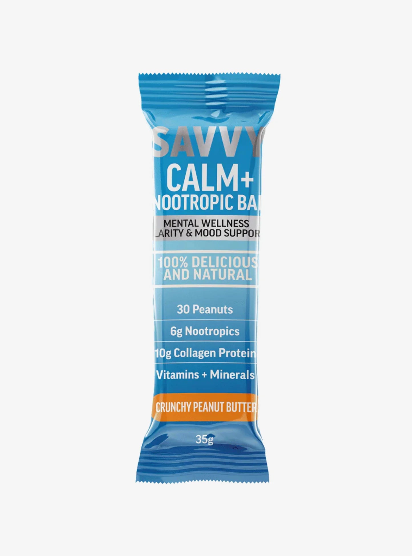 Savvy Calm Nootropic Bar - Crunchy Peanut Butter 35g