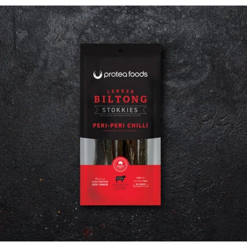 Protea Foods Biltong Stokkies Peri Peri 50g