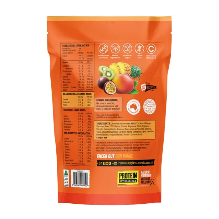 Protein Supplies Australia Protein Water 300g - Tropical Punch