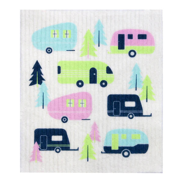 Retro Kitchen Sponge Cloth Caravan