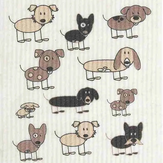 Retro Kitchen Sponge Cloth Dogs
