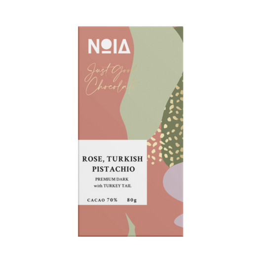 NOIA Rose, Turkish & Pistachio Chocolate with Turkey Tail 80g