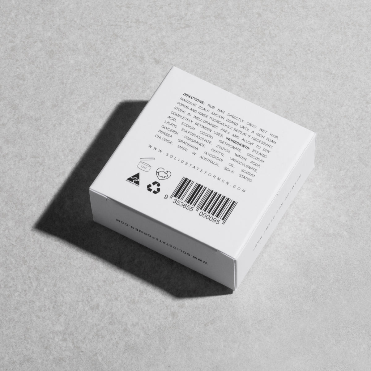 Solid State Solid Shampoo Bar packaging